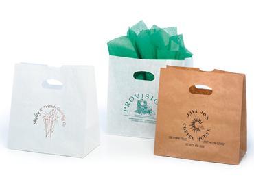Die cut handle paper bags sales