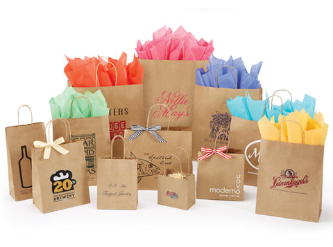 Natural Kraft Shopping Bags