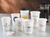 White Hot Paper Cups with Lids
