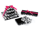 Zebra Cotton Filled Jewelry Boxes